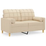 Maison Chic kavč - Sofa - Kanape dvosed z blazinami krem 120 cm blago, (21726983) Cene