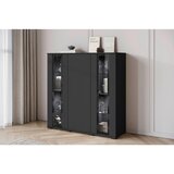 Livetastic Visoka Komoda Caro, Črna | Shoptok.si