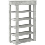 vidaXL Regal za čevlje betonsko siv 60x30x98 cm inženirski les | Shoptok.si