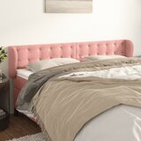  Uzglavlje s ušima ružičasto 163x23x78/88 cm baršunasto | shoptok.hr