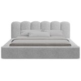 Makamii Sivi tapecirani bračni krevet s prostorom za odlaganje s podnicom 160x200 cm Mano – | shoptok.hr