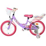 Volare dječji bicikl Unicorn 16″ ljubičaste boje, s dvije ručne kočnice | shoptok.hr