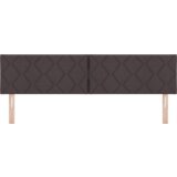  Vzglavje z LED lučmi z vzglavjem Rjava 180 cm blago, (5000043853) | Shoptok.si