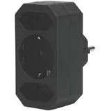 Razdjelnik LUX ŠUKO+2 EURO CRNI