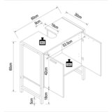 MID.YOU omarica za pod umivalnik edino, hrast | Shoptok.si