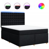  Krevet s oprugama i madracem crni 140 x 190 cm od tkanine | shoptok.hr
