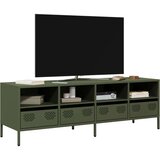 vidaXL TV omarica olivno zelena 135x39x43,5 cm hladno valjano jeklo | Shoptok.si