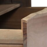  Stolić za kavu od masivnog bagremovog drva 90 x 50 x 40 cm sivi | shoptok.hr