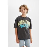 Defacto Boy's Oversize Fit Crew Neck Printed Short Sleeve T-Shirt Cene