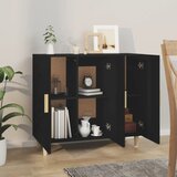  Komoda crna 90x34x80 cm od konstruiranog drva | shoptok.hr