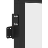Sobna vrata tanka crna 83 x 201,5 cm kaljeno staklo i aluminij | shoptok.hr