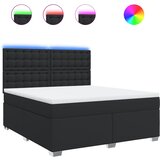  Krevet s oprugama i madracem crni 180 x 200 cm od umjetne kože | shoptok.hr