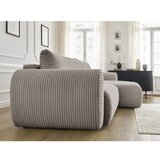 Bobochic Paris svetlo siva/bež raztegljiva kotna sedežna garnitura iz rebrastega žameta (desni kot) lucien | Shoptok.si