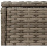  Vrtni stol sa staklenom pločom sivi 58x27,5x55 cm od poliratana | Eponuda.com