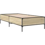  Okvir za krevet boja hrasta 100x200cm konstruirano drvo i metal | shoptok.hr