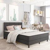 vidaXL boxspring postelja temno siva iz blaga 180x200 cm Cene