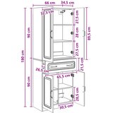  Set ormara 2 kom. Dimljeni hrast Konstruirano drvo | shoptok.hr