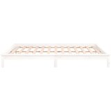  Posteljni okvir bel 200x200 cm trden les, (20778145) | Shoptok.si