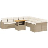 vidaXL 11-dijelni set vrtnih sofa od poliratana s jastucima bež | shoptok.hr