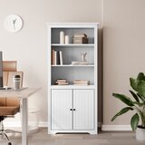 The Living Store Knjižna omara BODO bela 82x40x173 cm trdna borovina - Knjižna Omara, (21431522) | Shoptok.si