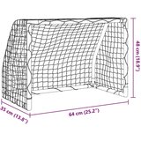 vidaXL Dječji nogometni golovi 2 kom s loptom bijeli 64x35x48 cm metal | shoptok.hr