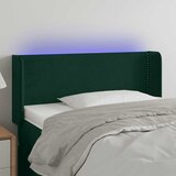  LED uzglavlje tamnozeleno 103x16x78/88 cm baršunasto | shoptok.hr