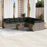  11-dijelni set vrtnih sofa poliratan s jastucima svijetlosivi | shoptok.hr