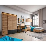 Voleo pisalna miza leseni material črna, hrast artisan | Shoptok.si
