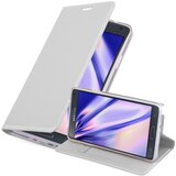 Cadorabo Ohišje, združljivo z Samsung Galaxy NOTE 4 v klasično srebrno - Zaščitni ovitek z magnetnim zapiranjem, stoječo funkcijo in režo za kartice, (20562063) | Shoptok.si