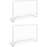 vidaXL Nogometni gol 2 kom s mrežom 182 x 61 x 122 cm čelični bijeli Cijene
