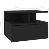  Viseći noćni ormarić crni 40 x 31 x 27 cm konstruirano drvo - Crna 1 | shoptok.hr
