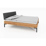 The Beds Tapecirani bračni krevet od hrastovog drveta 140x200 cm Abises 1 -