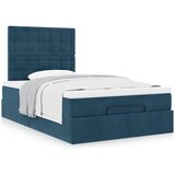  Okvir za krevet s madracima tamnoplavi 120x190 cm baršunasti | shoptok.hr