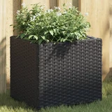 vidaXL Vrtne sadilice 2 kom crna 36 x 30 x 32 cm od poliratana