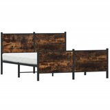  Metalni okvir kreveta bez madraca boja hrasta 137x190 cm | shoptok.hr