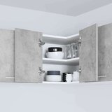 vidaXL Viseča omarica s polico Riga Beton sivo in bela 57 x 57 x 40 cm | Shoptok.si