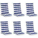  Jastučić za van 6 pcs Plava i bijela 120 x 50 x 7 cm Tkanina - 6 | shoptok.hr