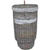  Kanta za rublje s poklopcem 2 pcs Kubu siva Kubu Ratan - Siva | shoptok.hr