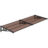 Maison Chic Nadstrešek - Senčniki za vrata črn 239x90 cm polikarbonat, (22039302) Cene