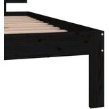  Za krevet crni masivno drvo 75x190 cm 2FT6 jednokrevetni | shoptok.hr