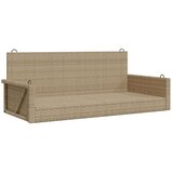 vidaXL Gugalna klop bež 119x56x48 cm poli ratan | Shoptok.si