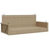 vidaXL Klupa za ljuljanje bež 119 x 56 x 48 cm od poliratana | shoptok.hr