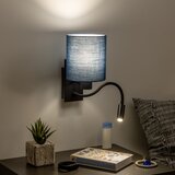  Brilagi - LED zidna lampa NUBILA 1xE27/25W/230V+ LED/3W crna/tamno plava | Eponuda.com