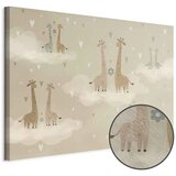  Slika - Love - Colorful Giraffes Floating on Clouds Among Hearts and Stars 30x20 Premium Print | shoptok.hr