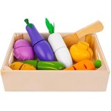 Kruzzel drveno povrće za rezanje na čičak s nožem, u kutiji | shoptok.hr