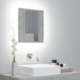 Furnova LED kopalniška omarica z ogledalom betonsko siva 40x12x45 akril, (21947234) | Shoptok.si