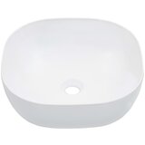 Maison Chic Umivalnik - Kopalna umivalnik - Lavabo 42,5x42,5x14,5 cm keramičen bel, (21684777) Cene