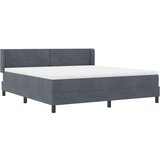 Box Spring Krevet s Madracem Tamno Siva 180x200 cm Baršun | shoptok.hr