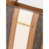 Michael Kors Ročna torbica svetlo bež / rjava / pueblo / temno rjava | Shoptok.si