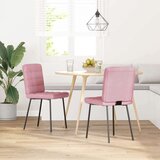  Jedilni stoli 2 kosa roza žamet, (21822637) | Shoptok.si